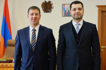 Проведена протоколна среща между посланика на Р България в Р Армения Никола Николов и министъра на околната среда на Р Армения Амбардзум Матевосян